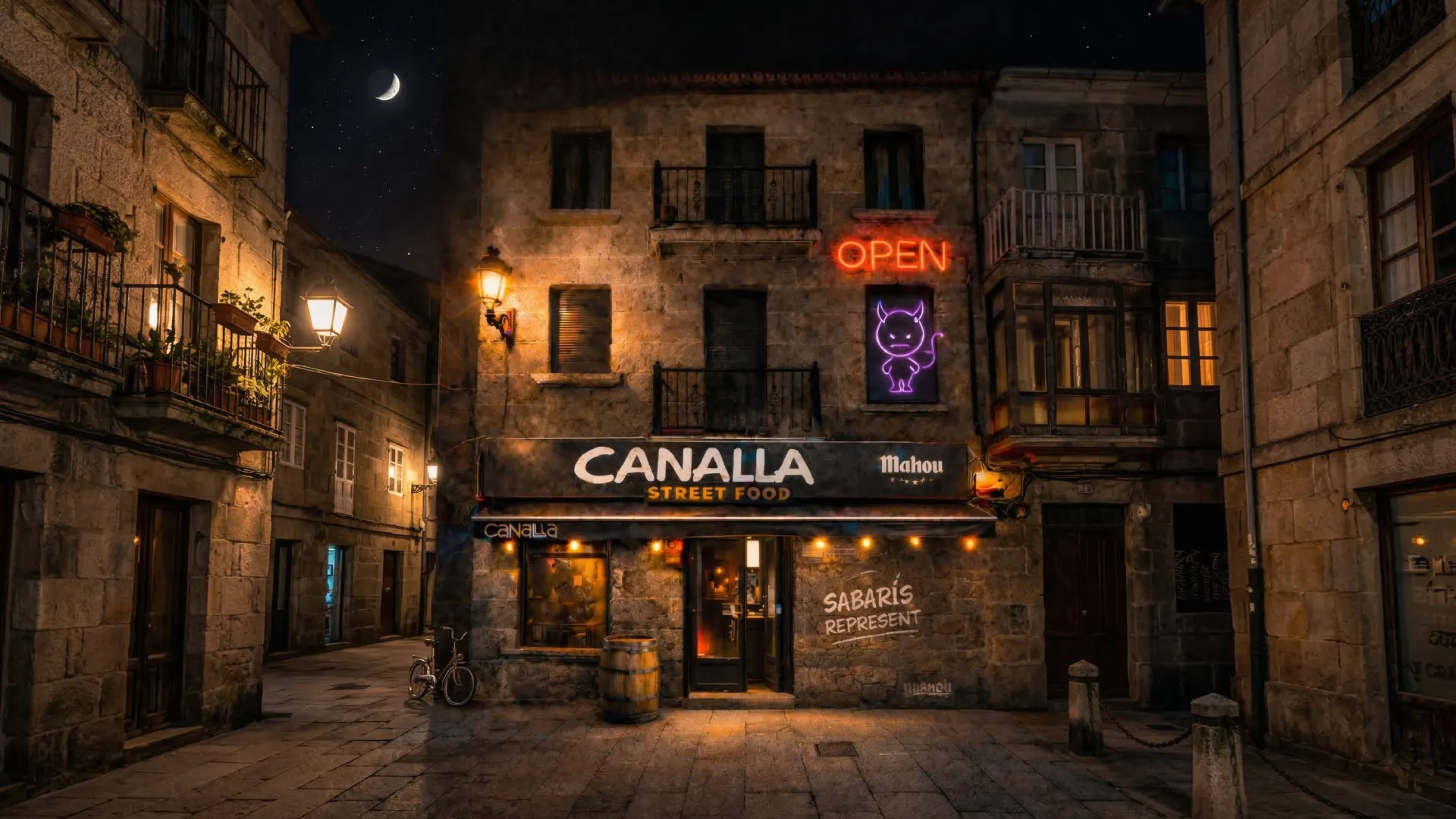 Interior de Canalla Street Food y Restaurant